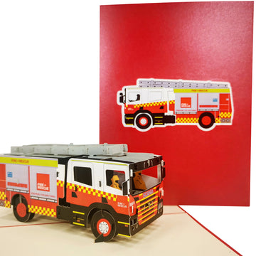 Fire Engine 3D Pop Up Card UK